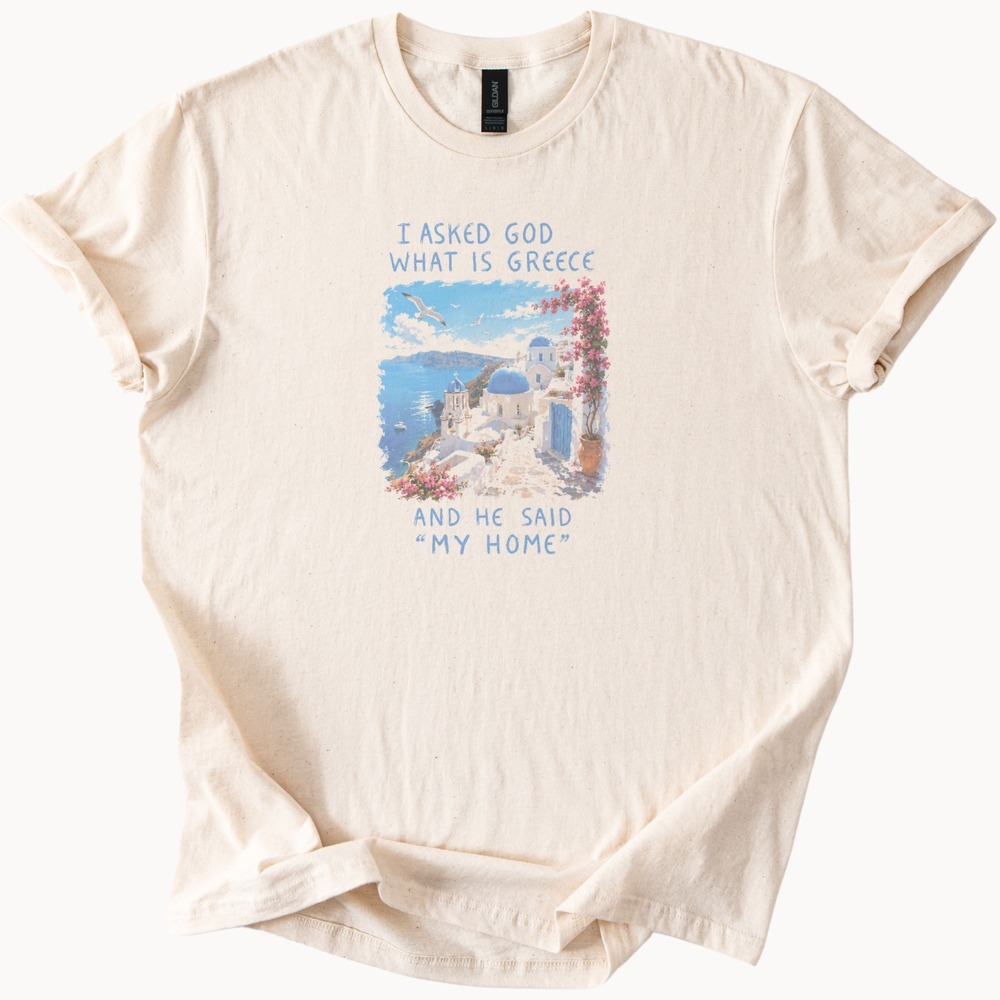 Boho Mediterranean Village Vintage Style Graphic Tee